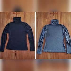 2 Apostrophe Ruched Neck Turtlenecks Small